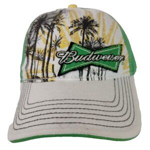 2009 Anheuser-Busch Official Product Budweiser Logo Green Adjustable Hat Cap NWT